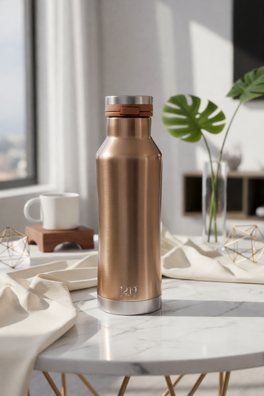 Elora Flip Top Lock Insulated Bottle – 750ml | 12hrs+ Hot & Cold | Premium Gifting | 3 Stunning Colors| 1 litre bottles