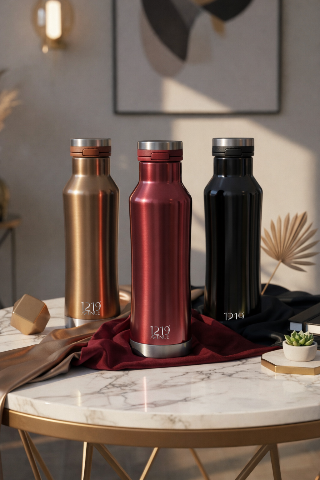 Elora Flip Top Lock Insulated Bottle – 750ml | 12hrs+ Hot & Cold | Premium Gifting | 3 Stunning Colors| 1 litre bottles