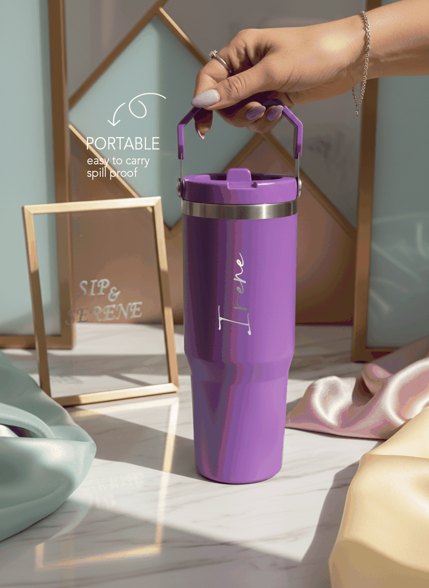Personalized WayFay Double Walled Insulated 12 hrs+ Tumblers 1000 ML | 1 litre | Premium Gifting