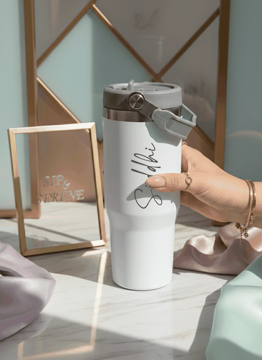 Personalized WayFay Double Walled Insulated 12 hrs+ Tumblers 1000 ML | 1 litre | Premium Gifting