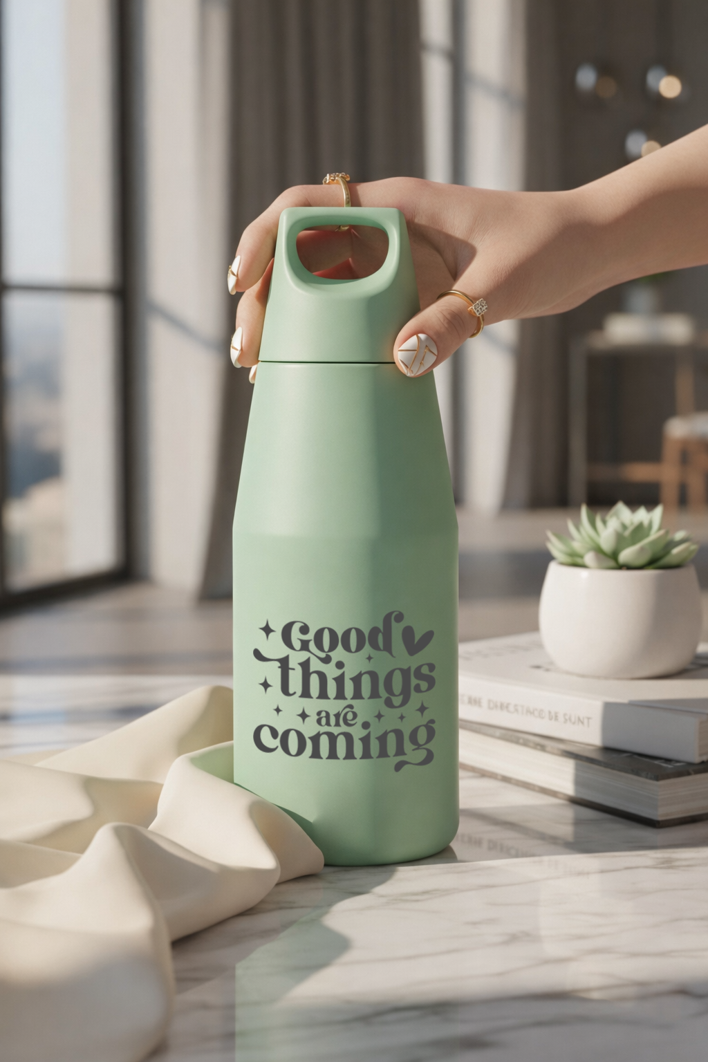 Printed Nuvra Geo-Dash Insulated Bottles 12hrs+ Hot and Cold |Premium Gifting | 580ml and 1100ml | 1 litre capacity