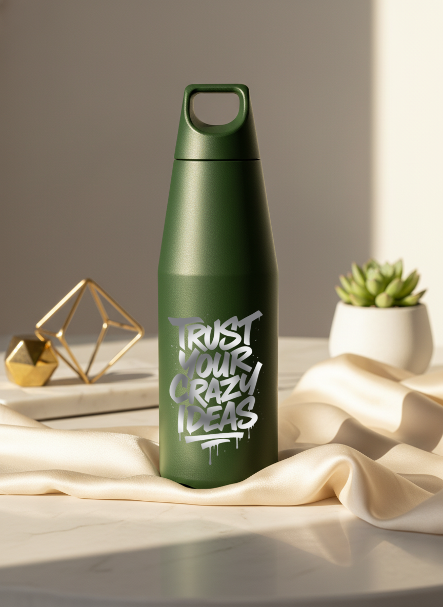 Printed Nuvra Geo-Dash Insulated Bottles 12hrs+ Hot and Cold |Premium Gifting | 580ml and 1100ml | 1 litre capacity