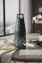 Printed Nuvra Geo-Dash Insulated Bottles 12hrs+ Hot and Cold |Premium Gifting | 580ml and 1100ml | 1 litre capacity