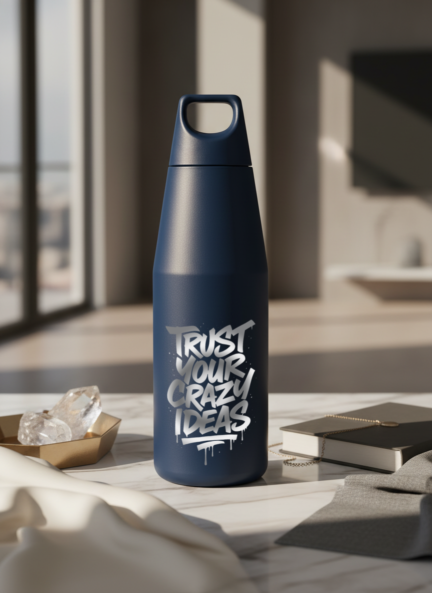 Printed Nuvra Geo-Dash Insulated Bottles 12hrs+ Hot and Cold |Premium Gifting | 580ml and 1100ml | 1 litre capacity