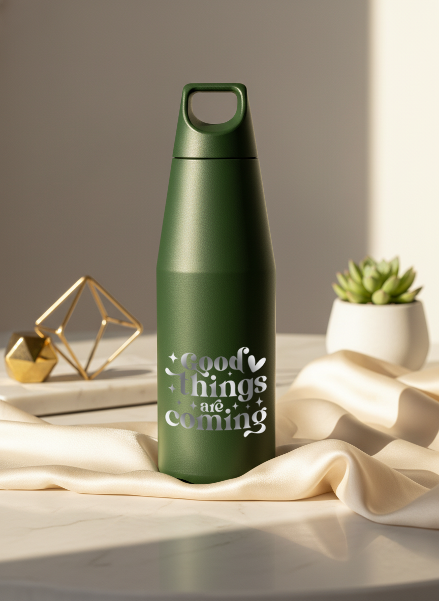 Printed Nuvra Geo-Dash Insulated Bottles 12hrs+ Hot and Cold |Premium Gifting | 580ml and 1100ml | 1 litre capacity